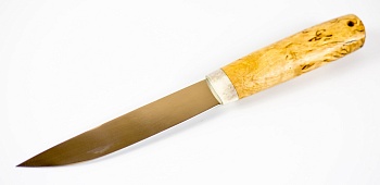 Нож Рыбка 110Х18, рукоять-кар. береза тонировка