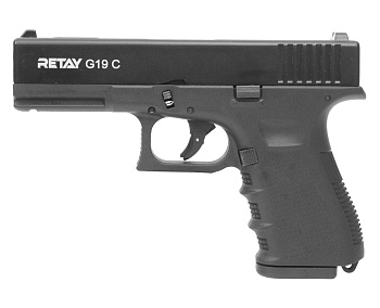 Пистолет охолощенный RETAY G19C кал.9мм черный (Glock 19)